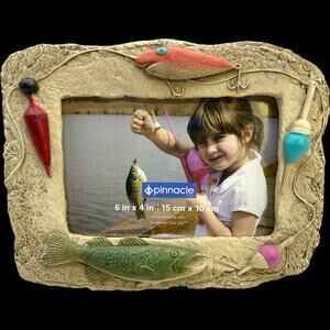 Fishing Lures 6x4 Resin Picture Frame Gone Fishing Rustic